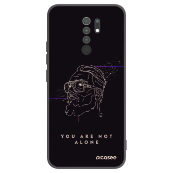 Picasee silikonový černý obal pro Xiaomi Redmi 9 - You are not alone