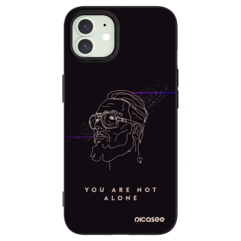 Picasee silikonový černý obal pro Apple iPhone 12 - You are not alone