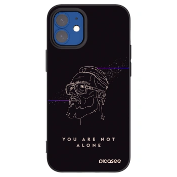 Picasee silikonový černý obal pro Apple iPhone 12 mini - You are not alone
