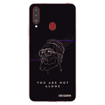 Picasee silikonový průhledný obal pro Samsung Galaxy A20s - You are not alone