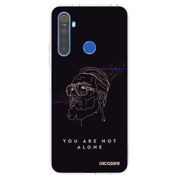 Picasee silikonový průhledný obal pro Realme 5 - You are not alone