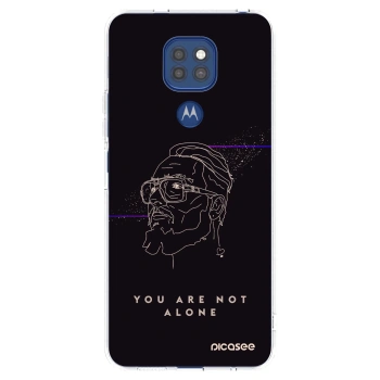 Picasee silikonový průhledný obal pro Motorola Moto G9 Play - You are not alone
