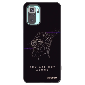 Picasee silikonový černý obal pro Xiaomi Redmi Note 10 Pro - You are not alone
