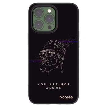 Picasee silikonový černý obal pro Apple iPhone 13 Pro - You are not alone