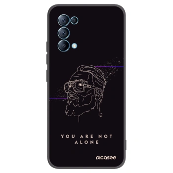 Picasee silikonový černý obal pro OPPO Reno 5 5G - You are not alone