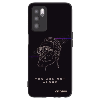 Picasee silikonový černý obal pro OPPO A16s - You are not alone