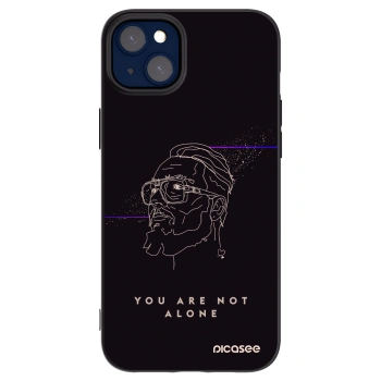 Picasee silikonový černý obal pro Apple iPhone 14 Plus - You are not alone