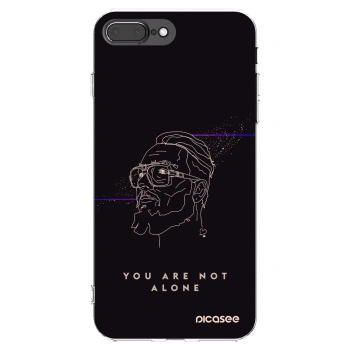 Picasee silikonový průhledný obal pro Apple iPhone 8 Plus - You are not alone