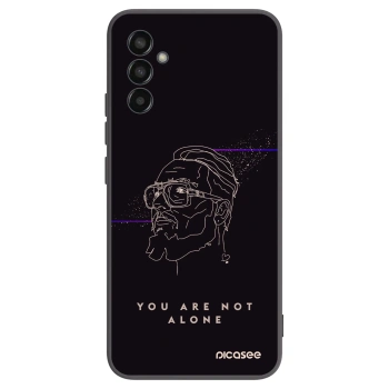 Picasee silikonový černý obal pro Samsung Galaxy M13 M135F - You are not alone