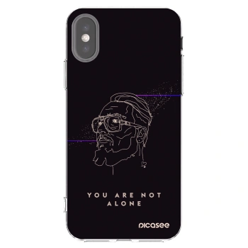 Picasee silikonový průhledný obal pro Apple iPhone X/XS - You are not alone