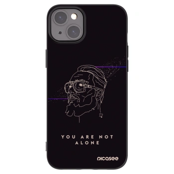 Picasee silikonový černý obal pro Apple iPhone 15 Plus - You are not alone