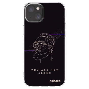 Picasee silikonový průhledný obal pro Apple iPhone 15 Plus - You are not alone