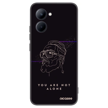 Picasee silikonový černý obal pro Realme C33 (2023) - You are not alone