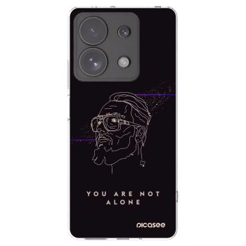 Picasee silikonový průhledný obal pro Xiaomi Redmi Note 13 Pro 4G - You are not alone