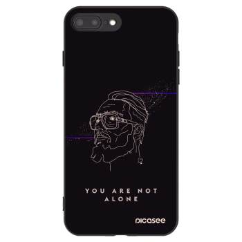 Picasee silikonový černý obal pro Apple iPhone 8 Plus - You are not alone