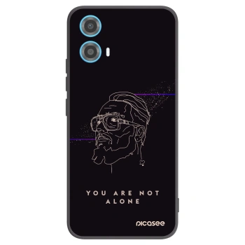 Picasee silikonový černý obal pro Motorola Moto G34 5G - You are not alone