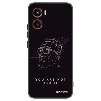 Picasee silikonový černý obal pro Motorola Moto G05 - You are not alone