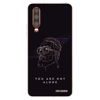Picasee silikonový průhledný obal pro Huawei P30 - You are not alone