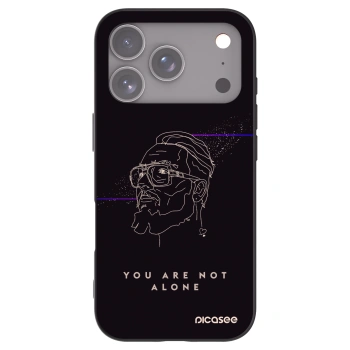 Picasee silikonový černý obal pro Apple iPhone 17 Pro - You are not alone