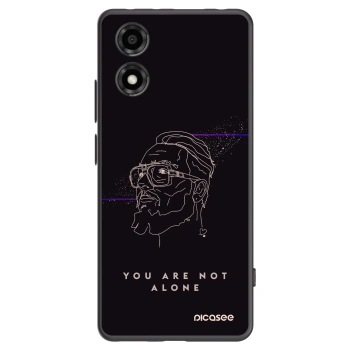 Picasee silikonový černý obal pro Motorola Moto E14 - You are not alone