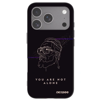 Picasee silikonový černý obal pro Apple iPhone 18 Pro - You are not alone