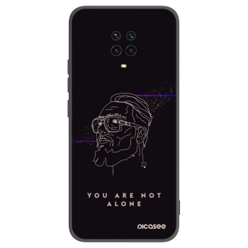 Picasee silikonový černý obal pro Xiaomi Redmi Note 9 Pro - You are not alone
