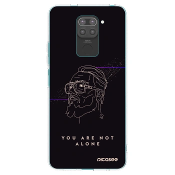 Picasee silikonový černý obal pro Xiaomi Redmi Note 9 - You are not alone
