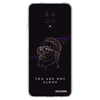 Picasee silikonový průhledný obal pro Xiaomi Redmi Note 9S - You are not alone