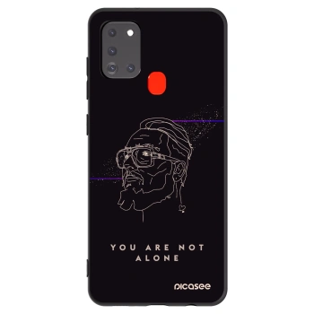 Picasee silikonový černý obal pro Samsung Galaxy A21s - You are not alone