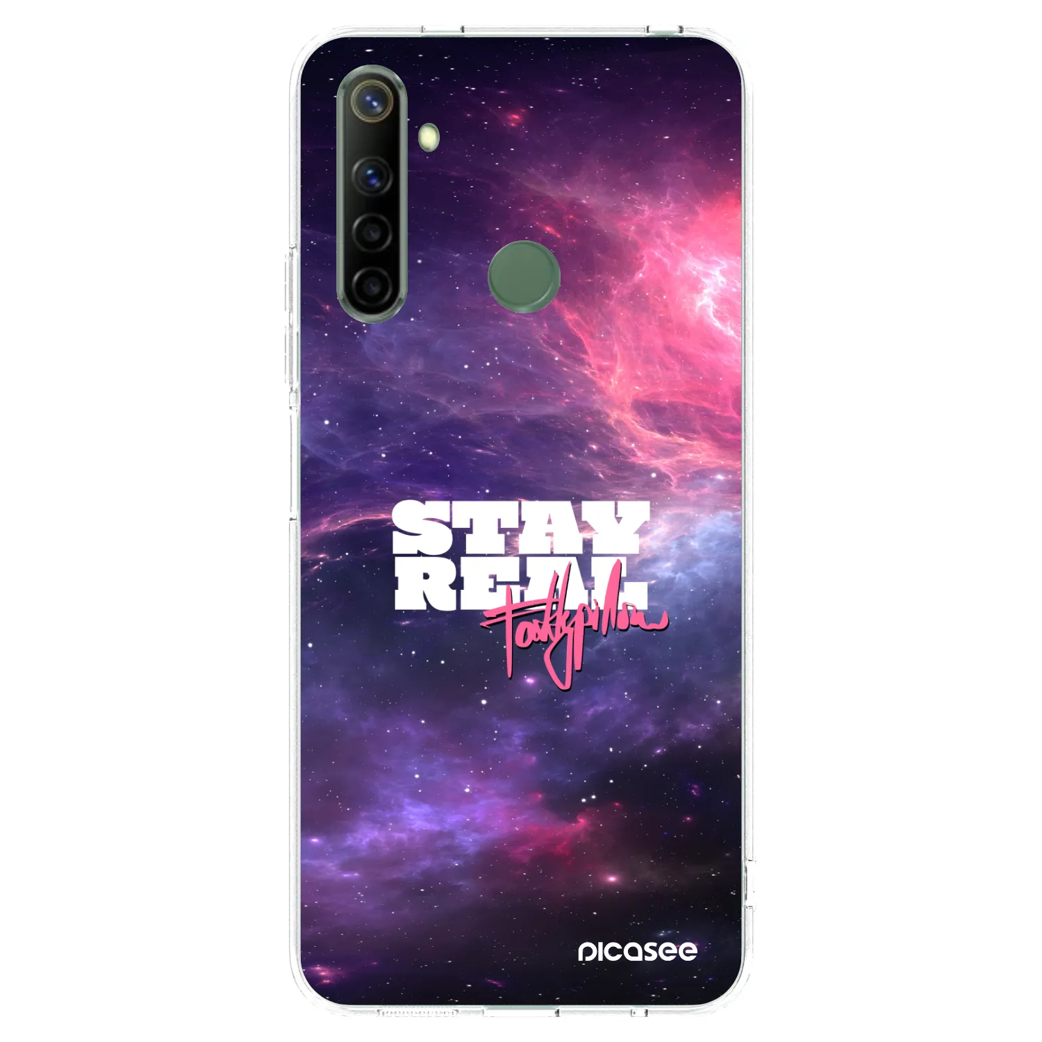 Picasee silikonový průhledný obal pro Realme 6i - Stay Real
