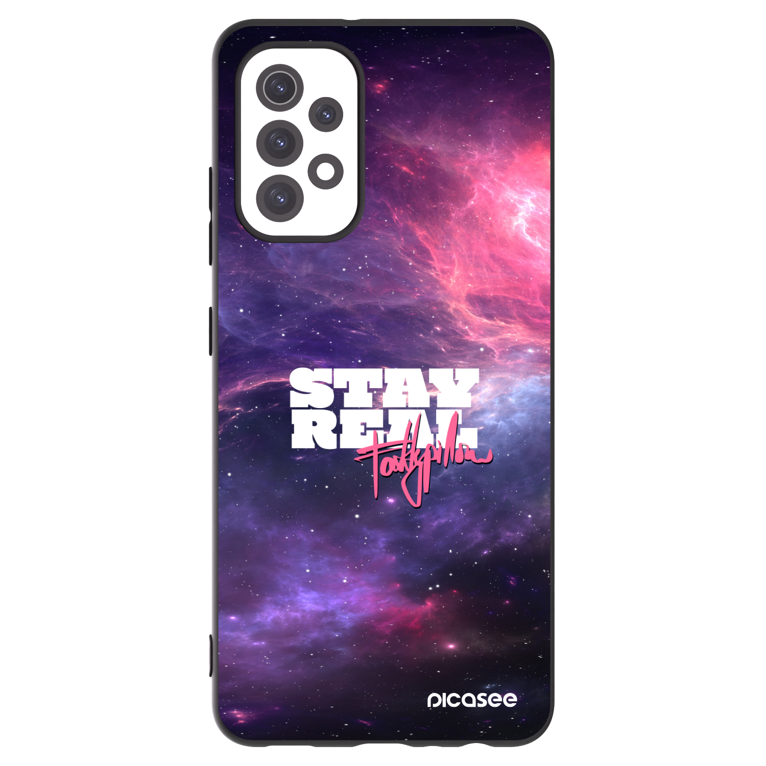 Picasee silikonový černý obal pro Samsung Galaxy A32 5G A326B - Stay Real
