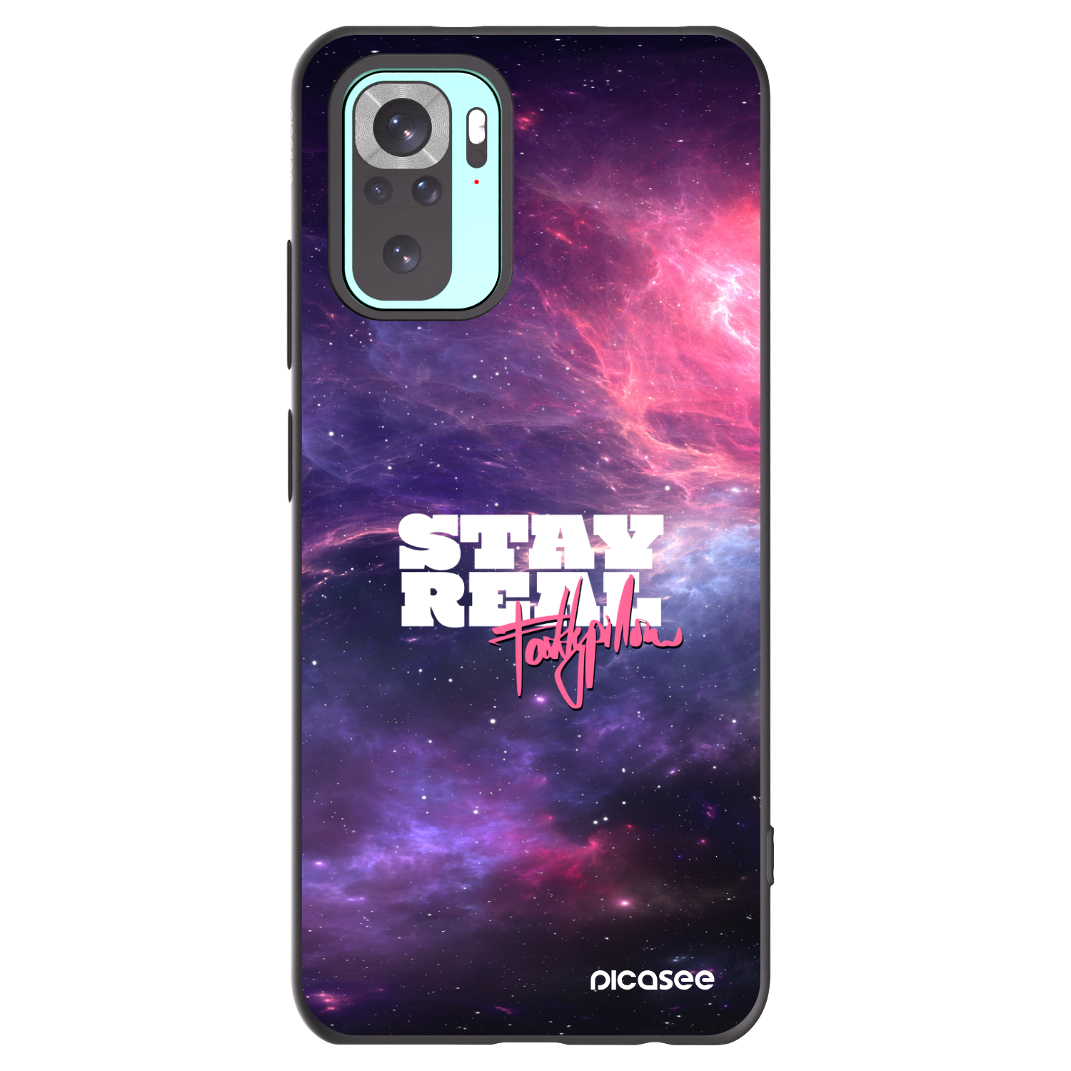 Picasee silikonový černý obal pro Xiaomi Redmi Note 10 Pro - Stay Real