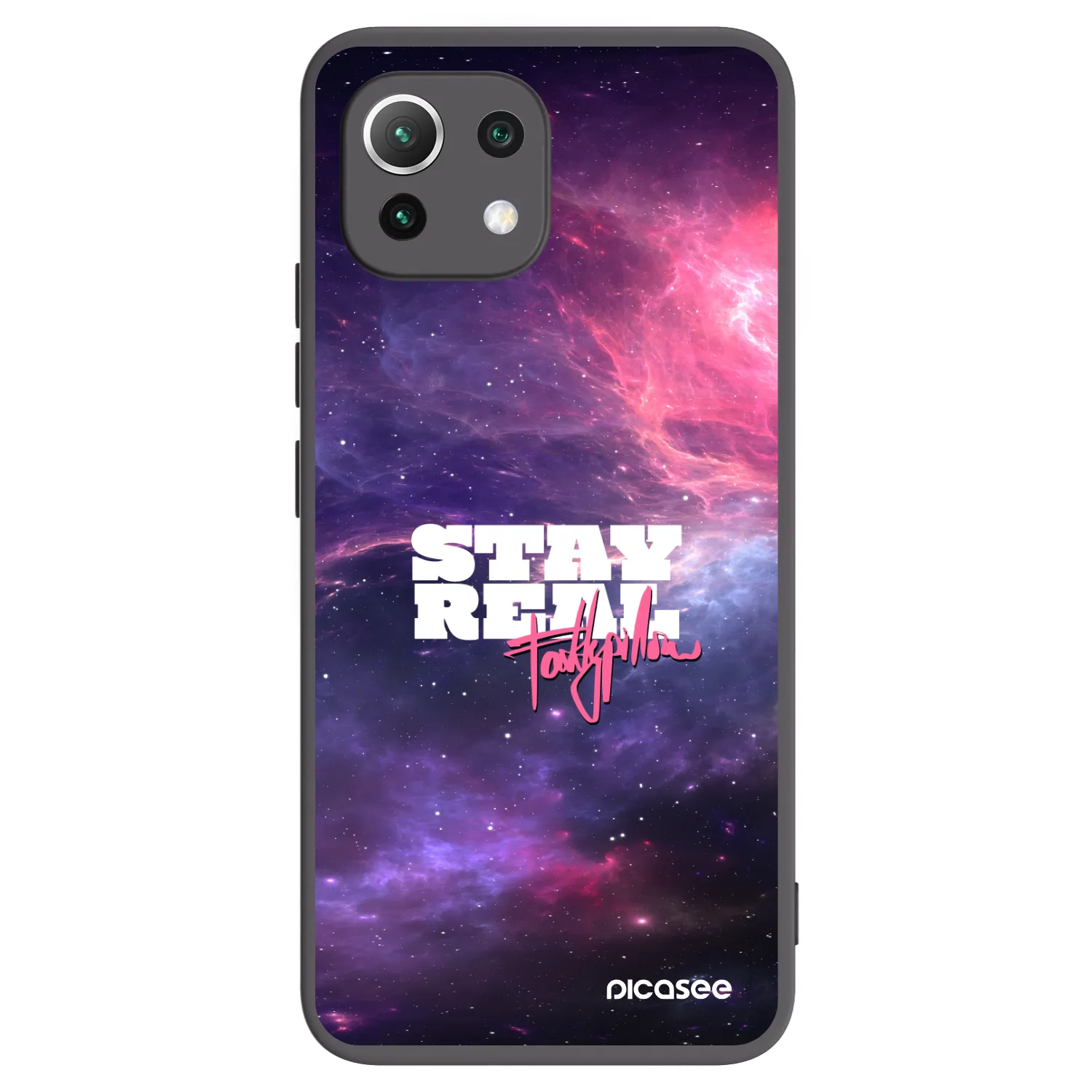 Picasee silikonový černý obal pro Xiaomi Mi 11 Lite - Stay Real