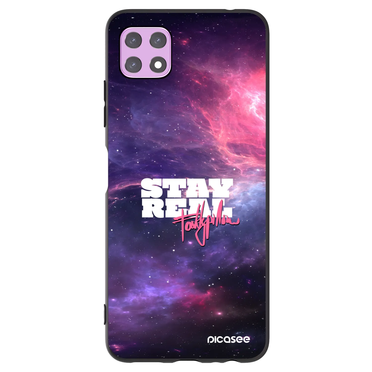 Picasee silikonový černý obal pro Samsung Galaxy A22 A226B 5G - Stay Real