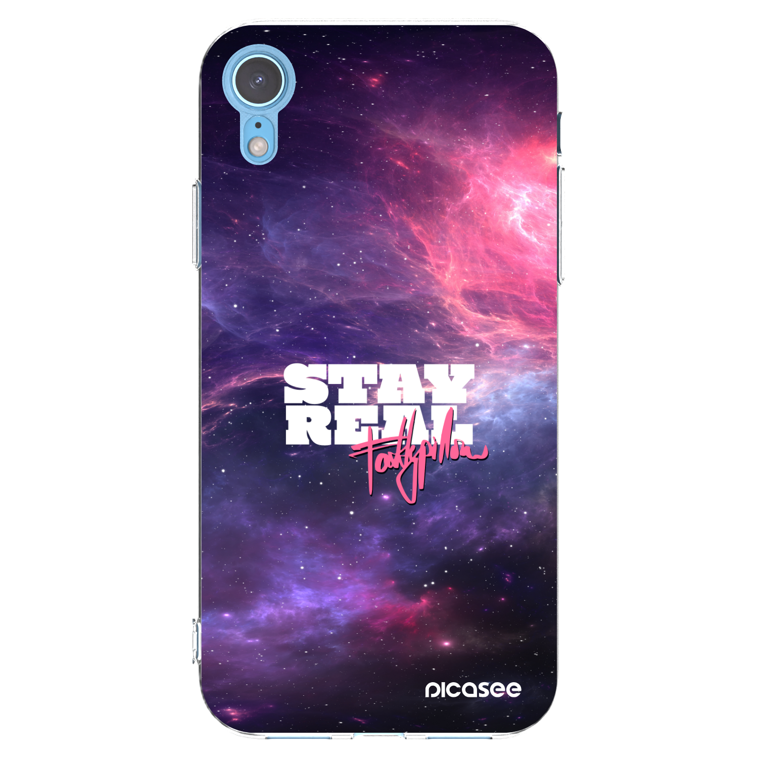 Picasee silikonový průhledný obal pro Apple iPhone XR - Stay Real