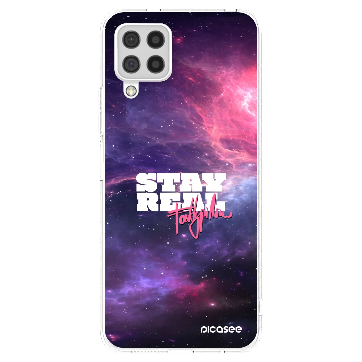 Picasee silikonový průhledný obal pro Samsung Galaxy A22 A225F 4G - Stay Real