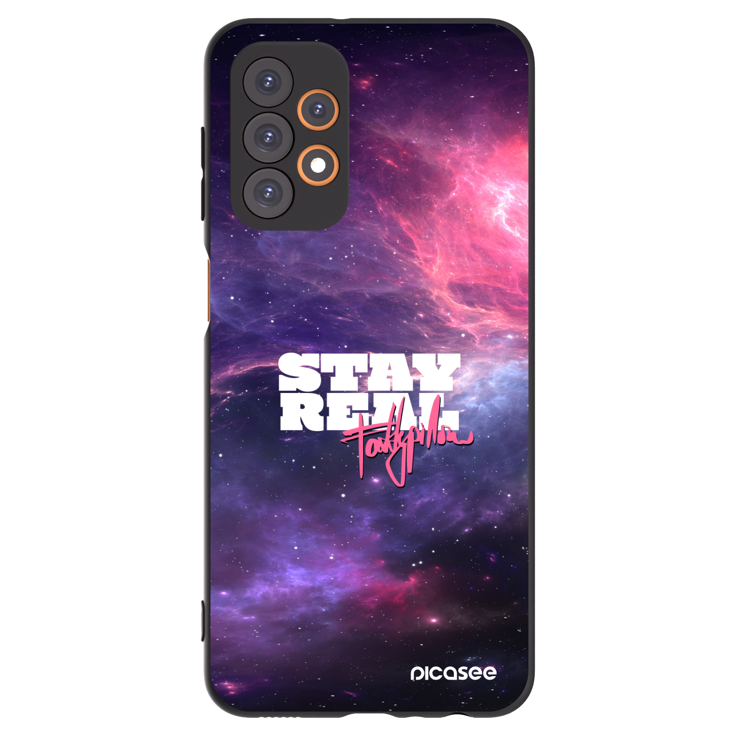 Picasee silikonový černý obal pro Samsung Galaxy A23 A235F 4G - Stay Real