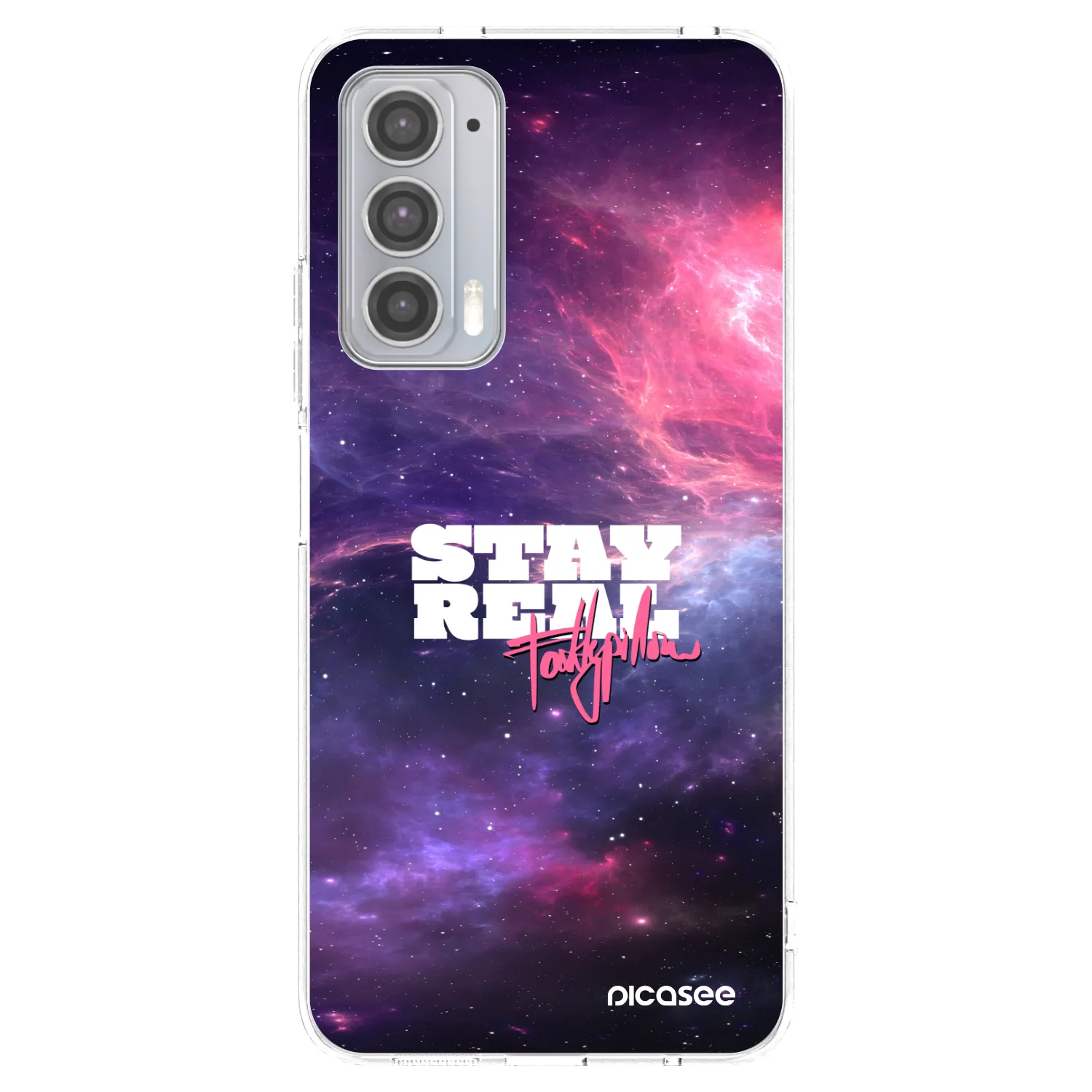 Picasee silikonový průhledný obal pro Motorola Edge 20 - Stay Real