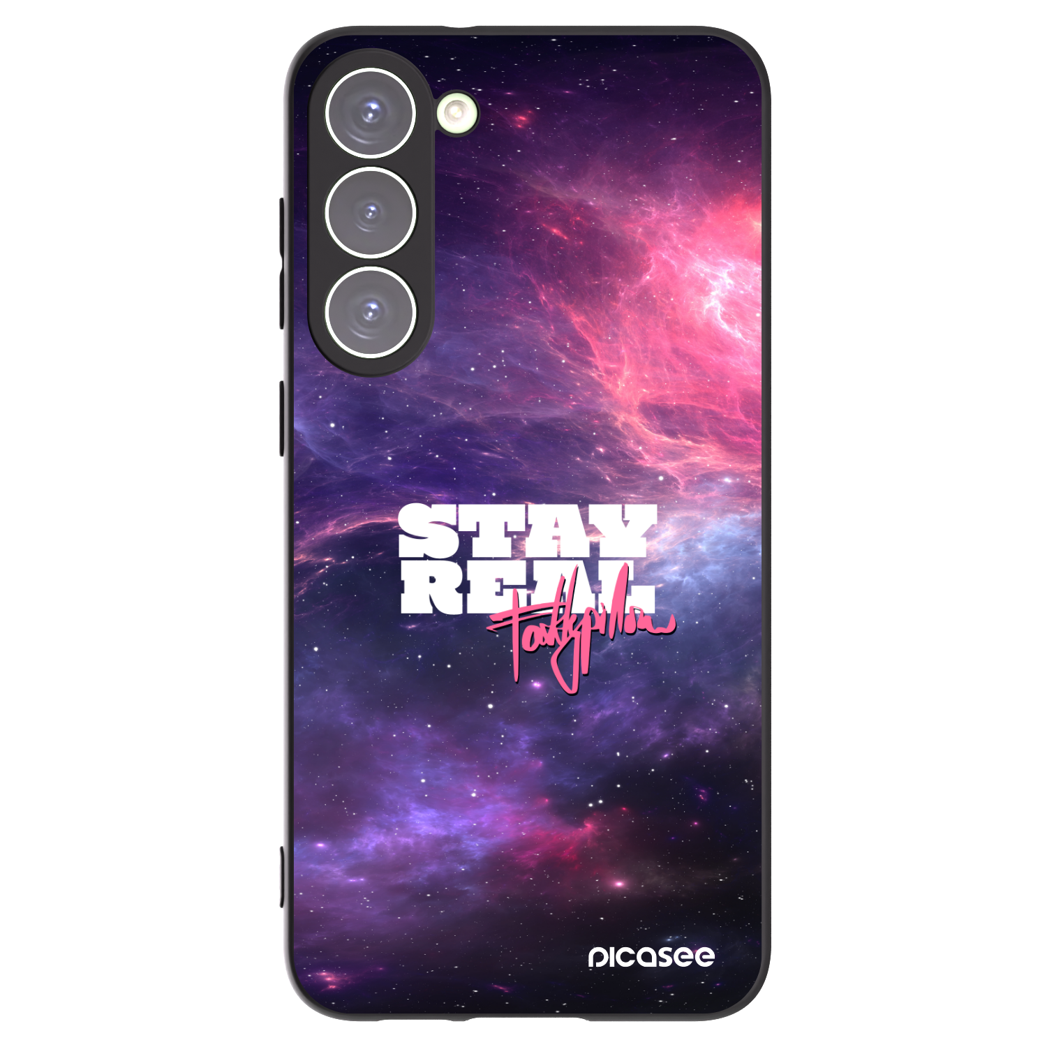 Picasee silikonový černý obal pro Samsung Galaxy S23+ 5G - Stay Real