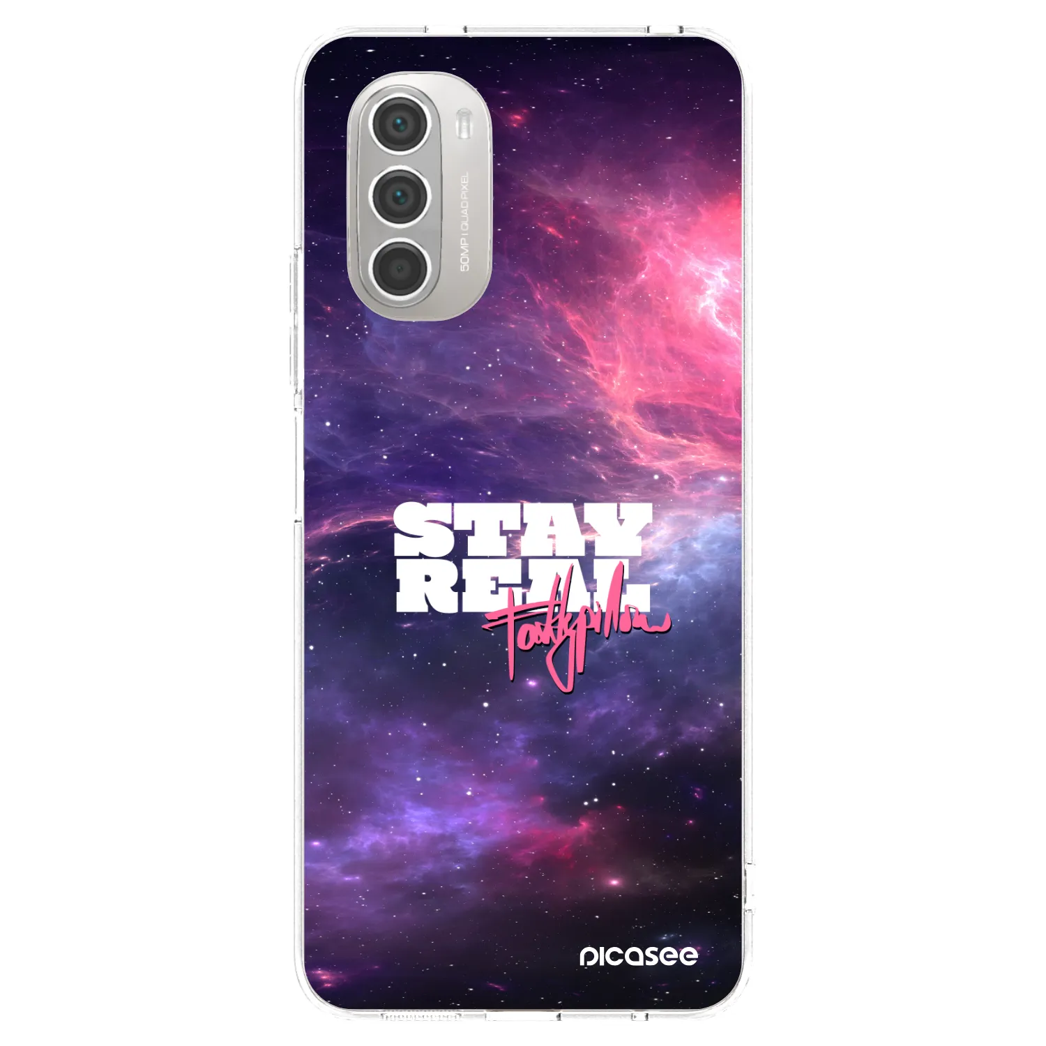 Picasee silikonový průhledný obal pro Motorola Moto G51 - Stay Real