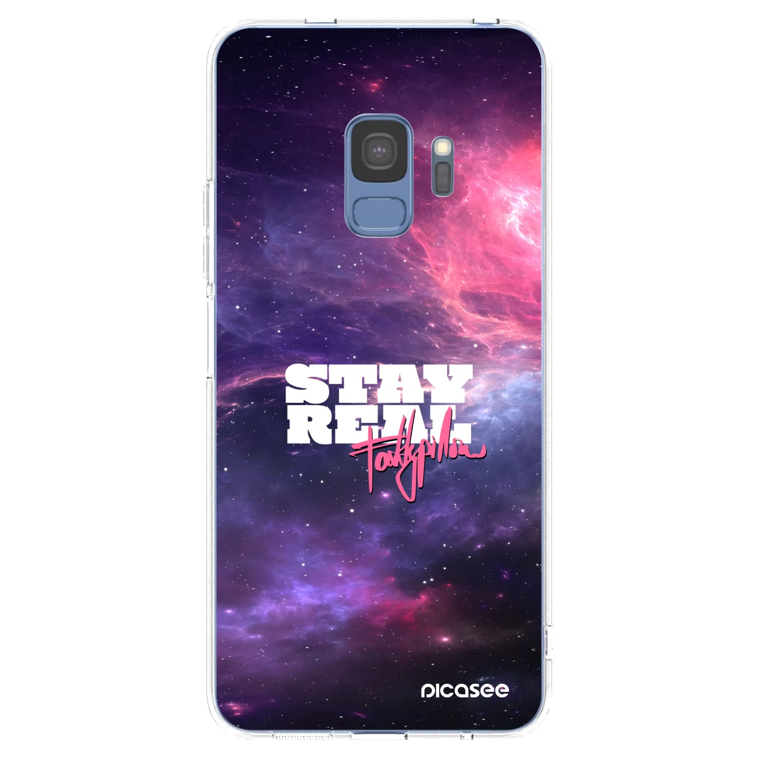 Picasee silikonový průhledný obal pro Samsung Galaxy S9 G960F - Stay Real
