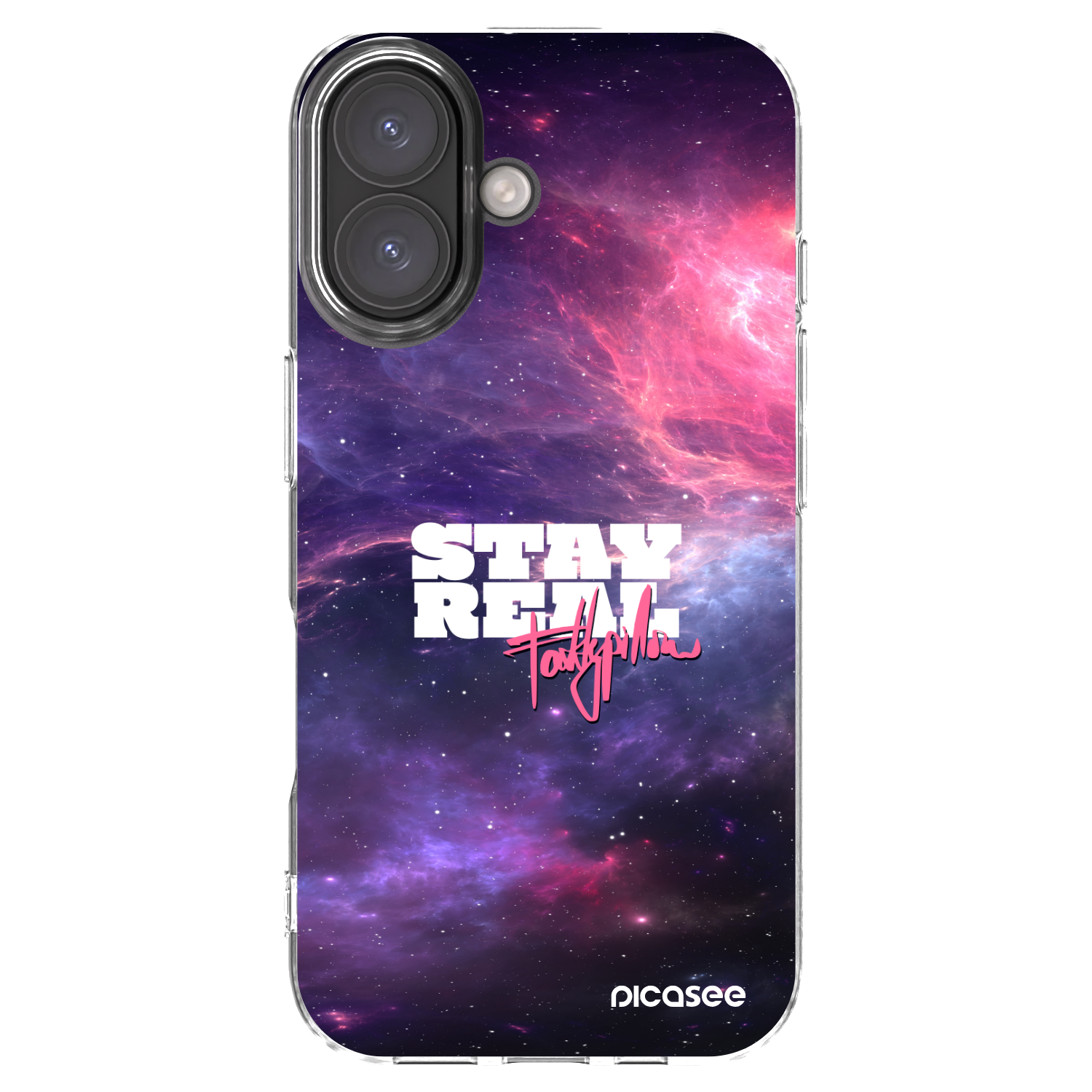 Picasee silikonový průhledný obal pro Apple iPhone 16 - Stay Real