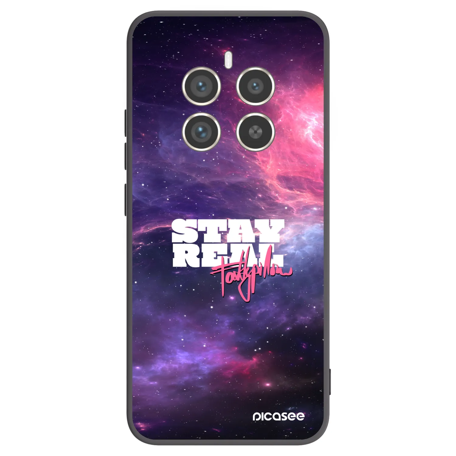 Picasee silikonový černý obal pro Realme 12 Pro 5G - Stay Real