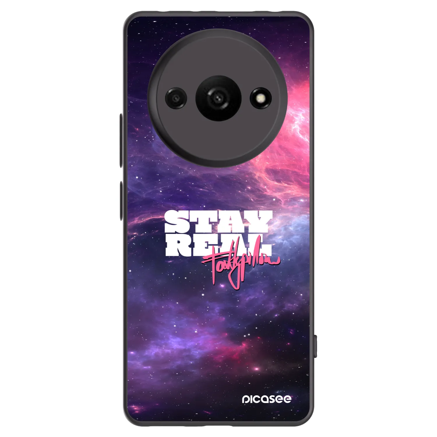 Picasee silikonový černý obal pro Xiaomi Redmi A3 - Stay Real