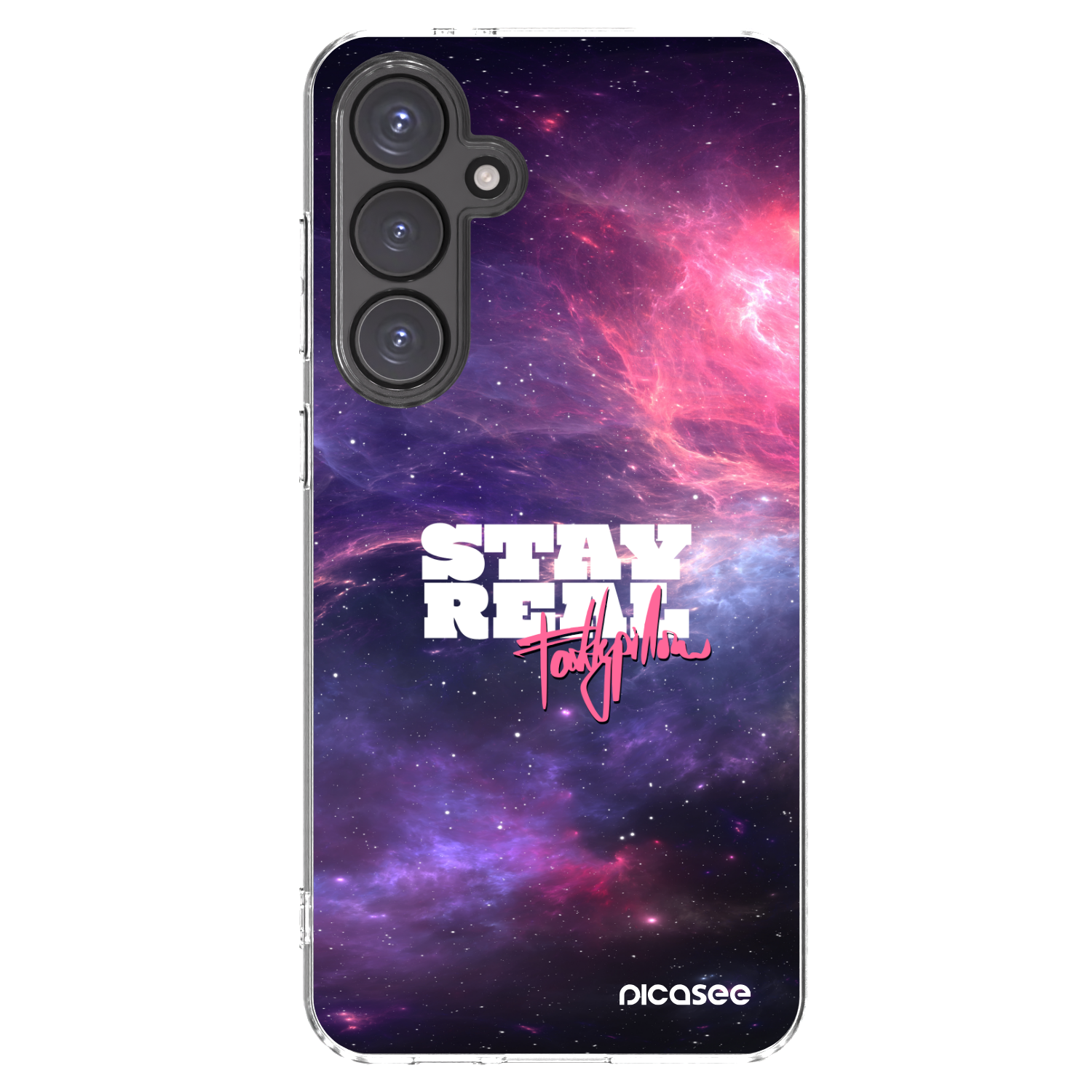 Picasee silikonový průhledný obal pro Samsung Galaxy S24 FE S721B - Stay Real