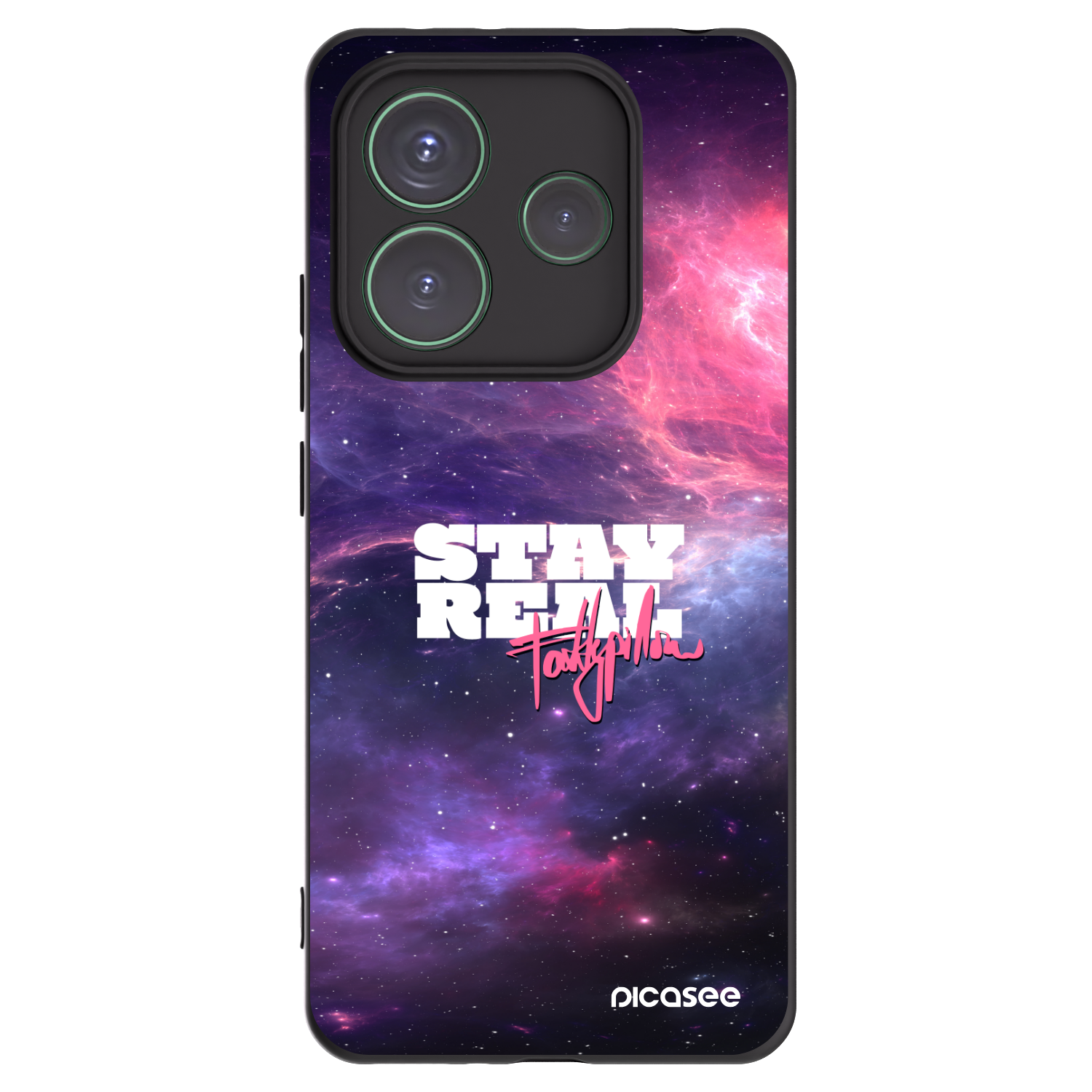 Picasee silikonový černý obal pro Xiaomi Redmi Note 14 5G - Stay Real