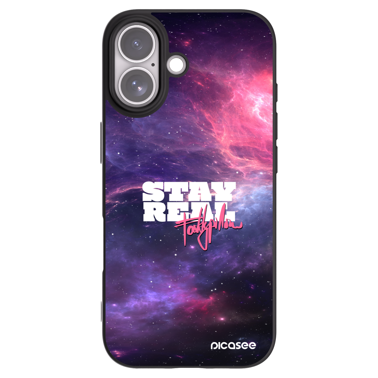 Picasee silikonový černý obal pro Apple iPhone 17 - Stay Real