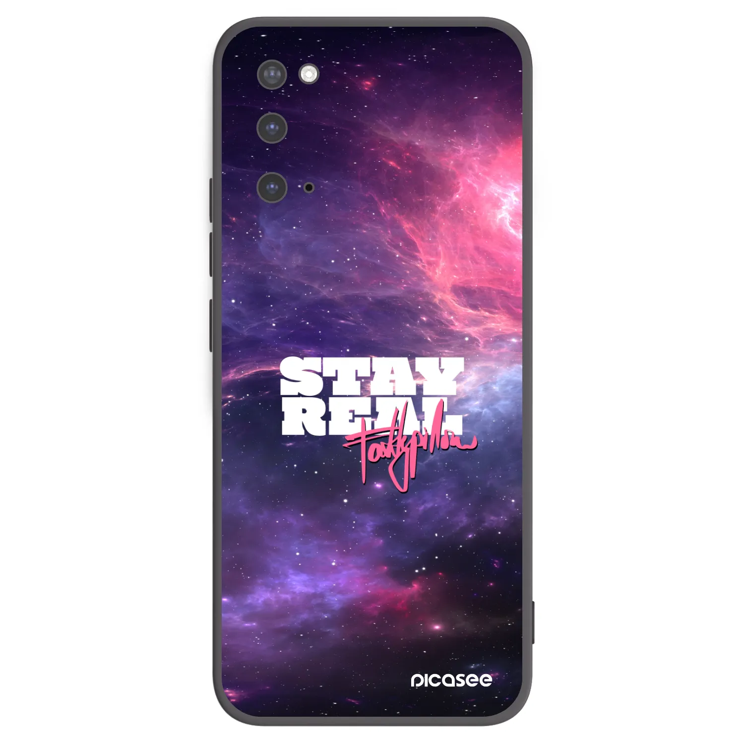 Picasee silikonový černý obal pro Samsung Galaxy S20 G980F - Stay Real