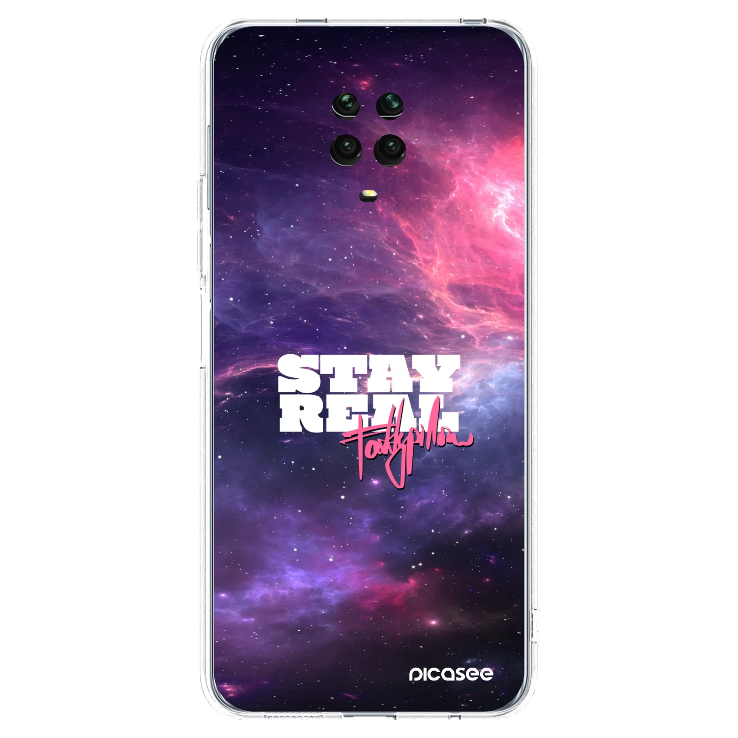 Picasee silikonový průhledný obal pro Xiaomi Redmi Note 9 Pro - Stay Real