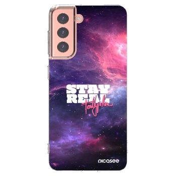 Picasee silikonový průhledný obal pro Samsung Galaxy S21 5G G991B - Stay Real